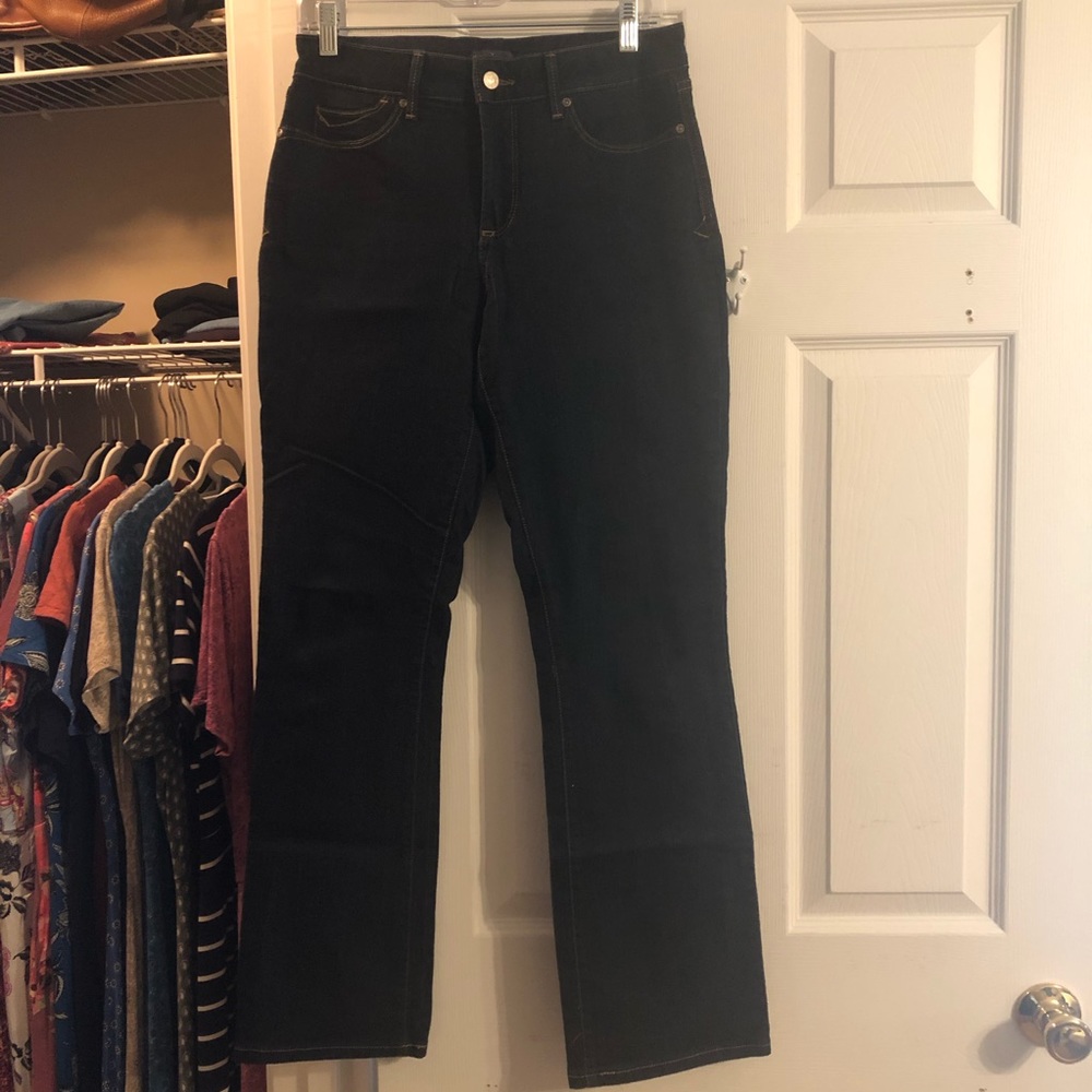 NYDJ Billie Mini Bootcut Dark Jeans EUC
